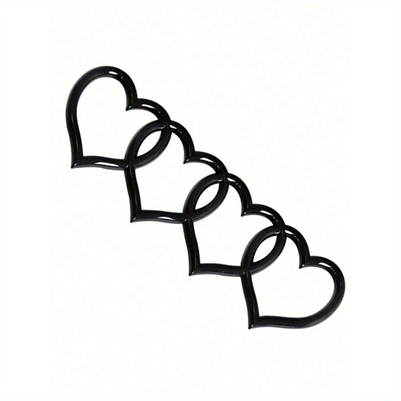 3D Heart Logo Rear Trunk Emblem, ABS Car Badge Decal Sticker 3D Heart Shape Logo Rear Trunk Tail Label Badge Car Replacement