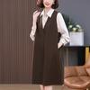 2024 French Chic Sleeveless Vest Dress: Plus Size Mother's Spring & Autumn Fashion