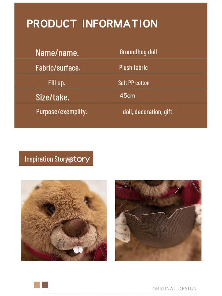 Nezha Reborn Plush Screaming Marmot Cotton Doll - Cute Birthday Gift