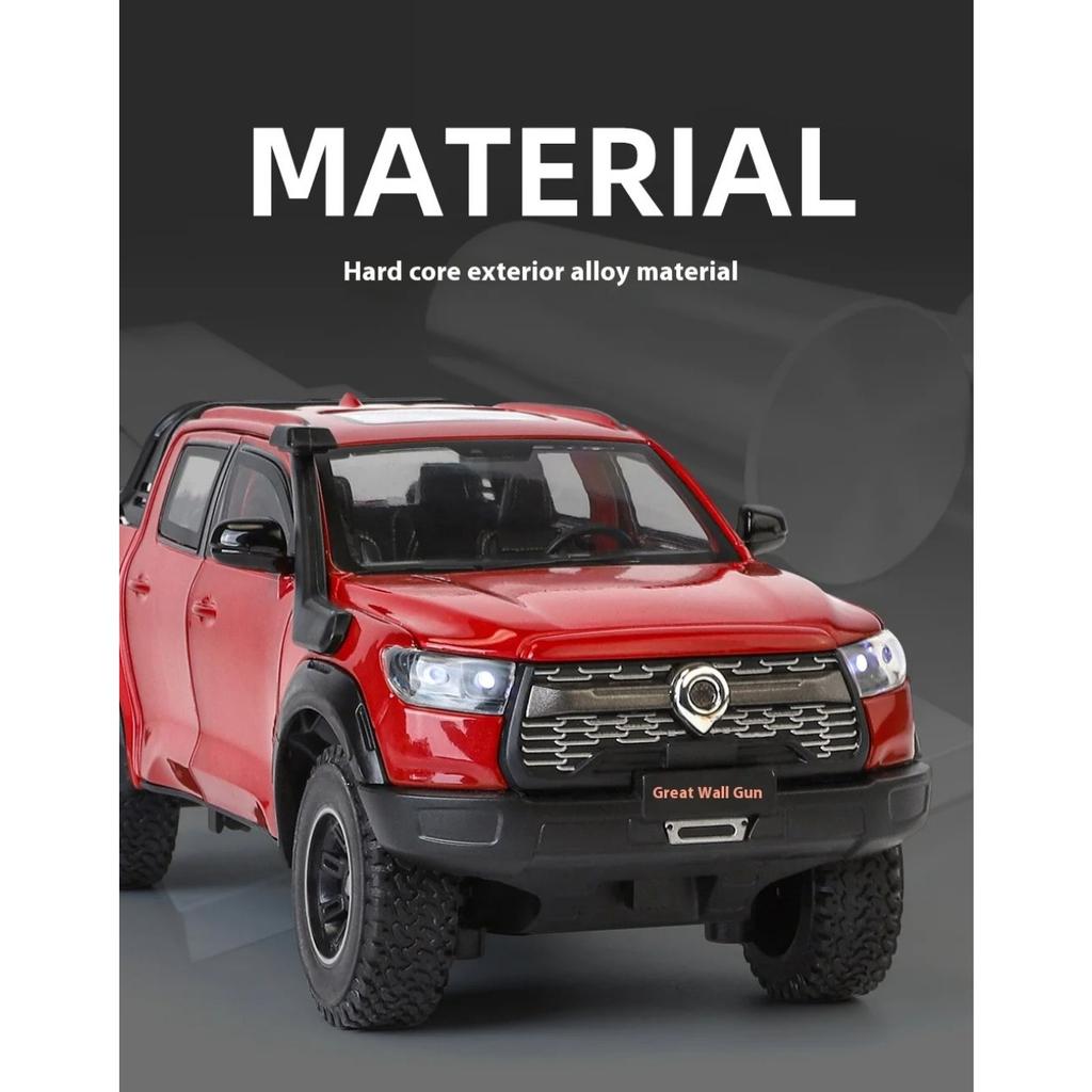 1/24 Great Wall Motor POER Alloy Pickup Car Model Metal Off-road Car New Model