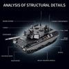 Военный 916 деталей Модель основного боевого танка Leopard 1 Строительные блоки Набор кубиков Сборка MOC Танк Leopard I Игрушки Подарки для взрослых