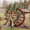 Wooden Christmas Wreath Fun Wheel Wreath Cute Garden
