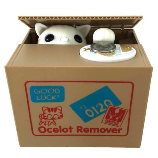 Копилка, автоматическая кража денег, копилка для монет, жадный кот, копилка, монеты США, совместимая коробка для экономии денег для детей