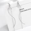 Butterfly Diamond Long Fringed Earrings Korean Version Simple Face Thin Temperament Earrings Ins Style Earrings