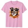 Cute Fall Dog Watercolor Clipart TShirt Aussie Gift For Him And Her