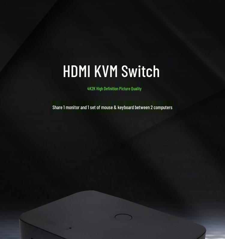 4K HDMI KVM-переключатель для USB-мыши, клавиатуры и монитора