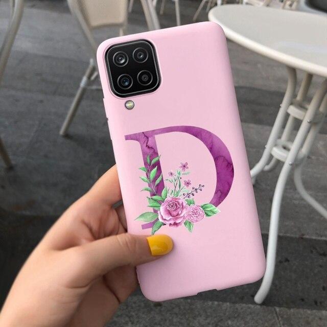 Милый чехол с буквами для Samsung Galaxy A12, чехол A42 A52 5G, мягкий тонкий чехол для Samsung A42 A52 5G A 12 42 52 SM-A426B, бампер