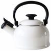 Fuji Enamel Whistling Kettle, Induction Compatible, Cotton, 1.6L, White, CTN-1.6WK.W