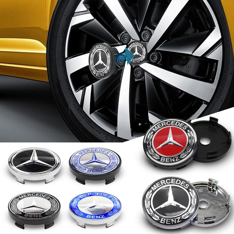 New 4Pcs 56mm 60mm Car Wheel Center Cap Rim Hub Cover For Mercedes Benz W211 W203 W204 W210 W124 W202 W212 Hubcap Stickers Accessory