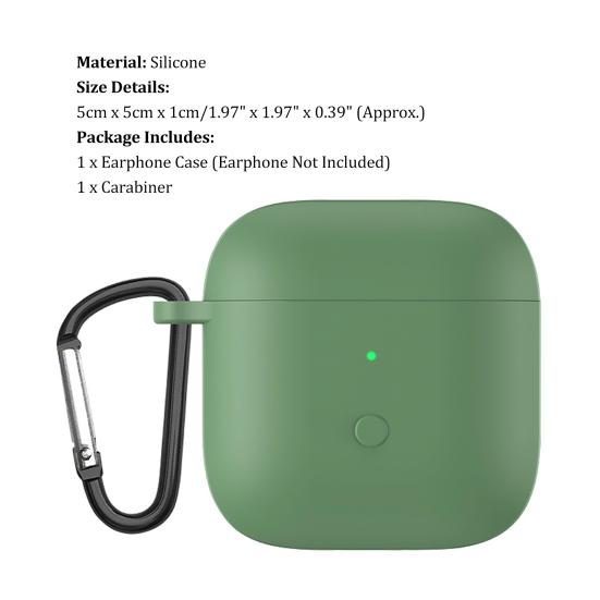 Earphone Case Simple Flexible with Carabiner Earphone Case Bluetooth-compatible Earbuds Silicone Cover Earphone Sleeve