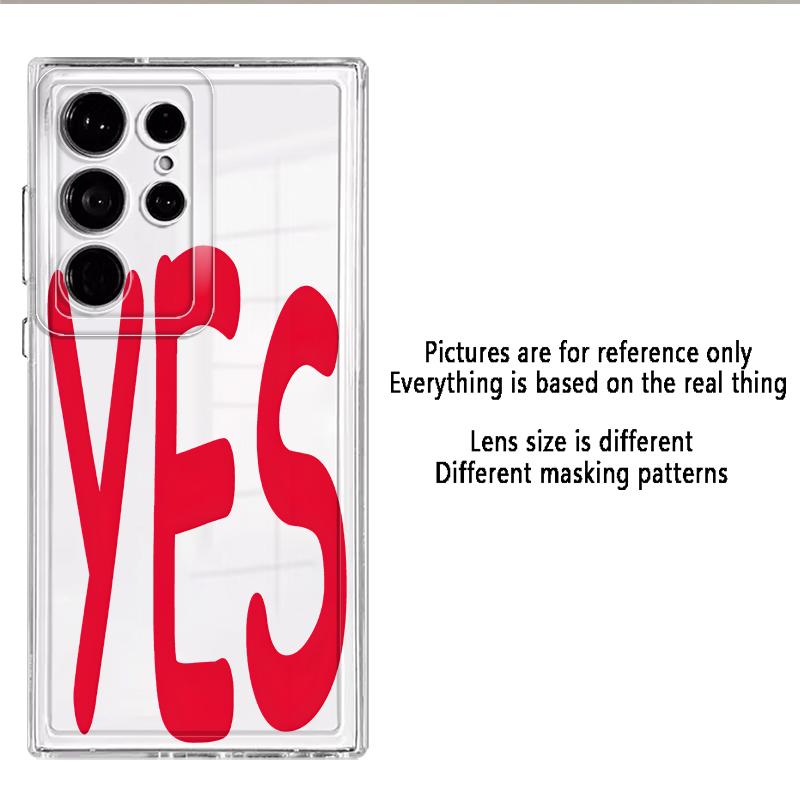Чехол-бампер с надписью Personality Yes No для Samsung Galaxy S26 S24 S25 Edge S22 FE Note 20 Ultra 10 S21 S23 Ultra S20 Plus