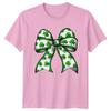 Shamrock Bow St Patricks Day Holiday Unisexs TShirt Unisexs Tee Graphic Top