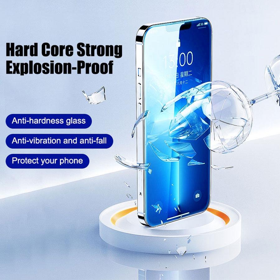 Для iPhone 16 15 14 Plus 13 12 11 Pro X Xs Max XR закаленное защитное стекло для экрана с полным покрытием против синего излучения, простая установка, аксессуары для инструментов