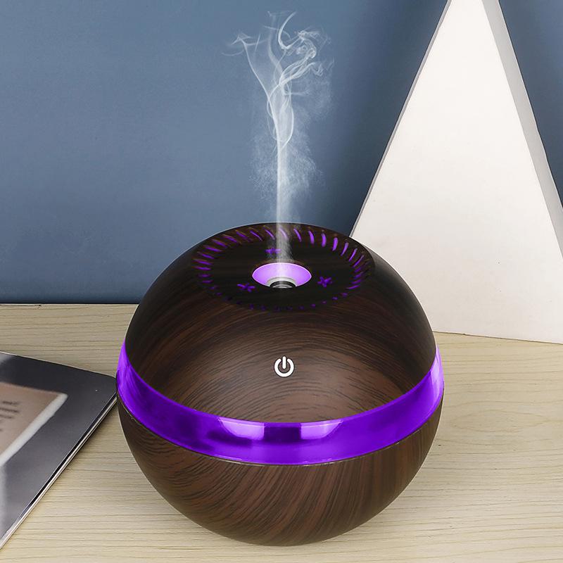 Креативный USB-увлажнитель воздуха с функцией ароматерапии и эффектом дыма и древесной фактуры с возможностью нанесения индивидуального логотипа