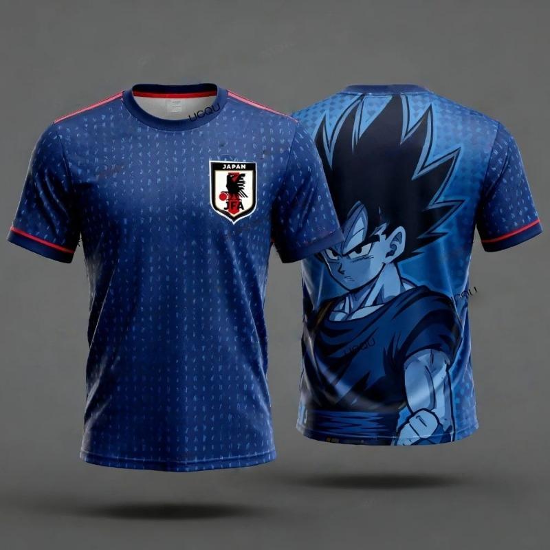Летняя футболка 2026 года в стиле Dragon Ball Retro, Высококачественный хлопок, Мужская, Оверсайз, С принтом Сон Гоку, Унисекс, Детская, Повседневная рубашка.