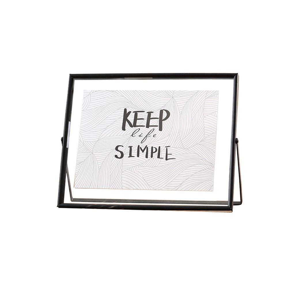 Металлическая фоторамка в минималистичном стиле Прозрачная поверхность Парящая фоторамка Дом