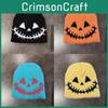 Halloween Themed Knit Cap With Fleece Lining For Autumn And Winter Fashion