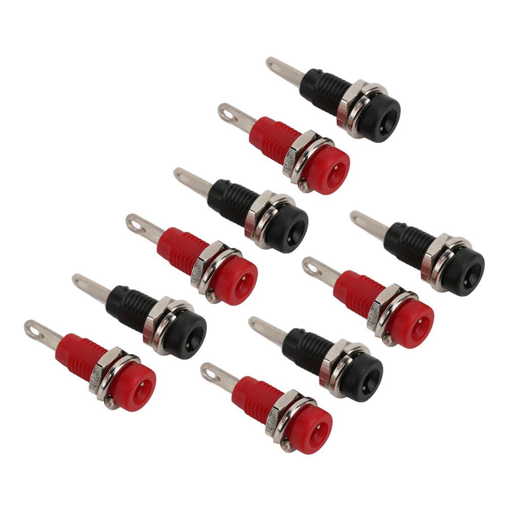 J.40003 2mm Banana Jack Socket Adapter Panel Mount Binding Post with Inner Spring Sheet Black and