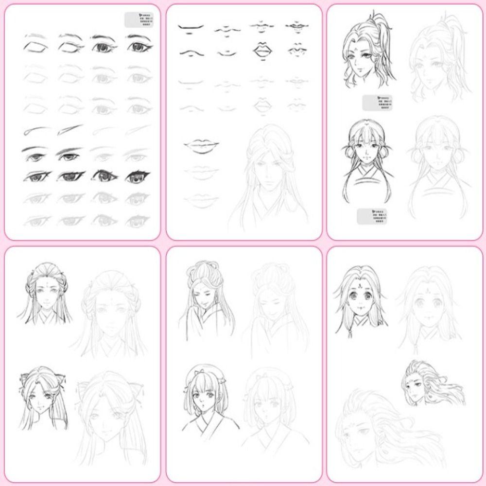 Girl Boy Line Draft Tracing Book Novice Comics Hand Drawn Book Anime Sketch Tutorial Book Student
