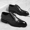 Кожаная обувь мужская 2025 весна новая тренд Брок мужская обувь британский стиль офисная обувь 2025