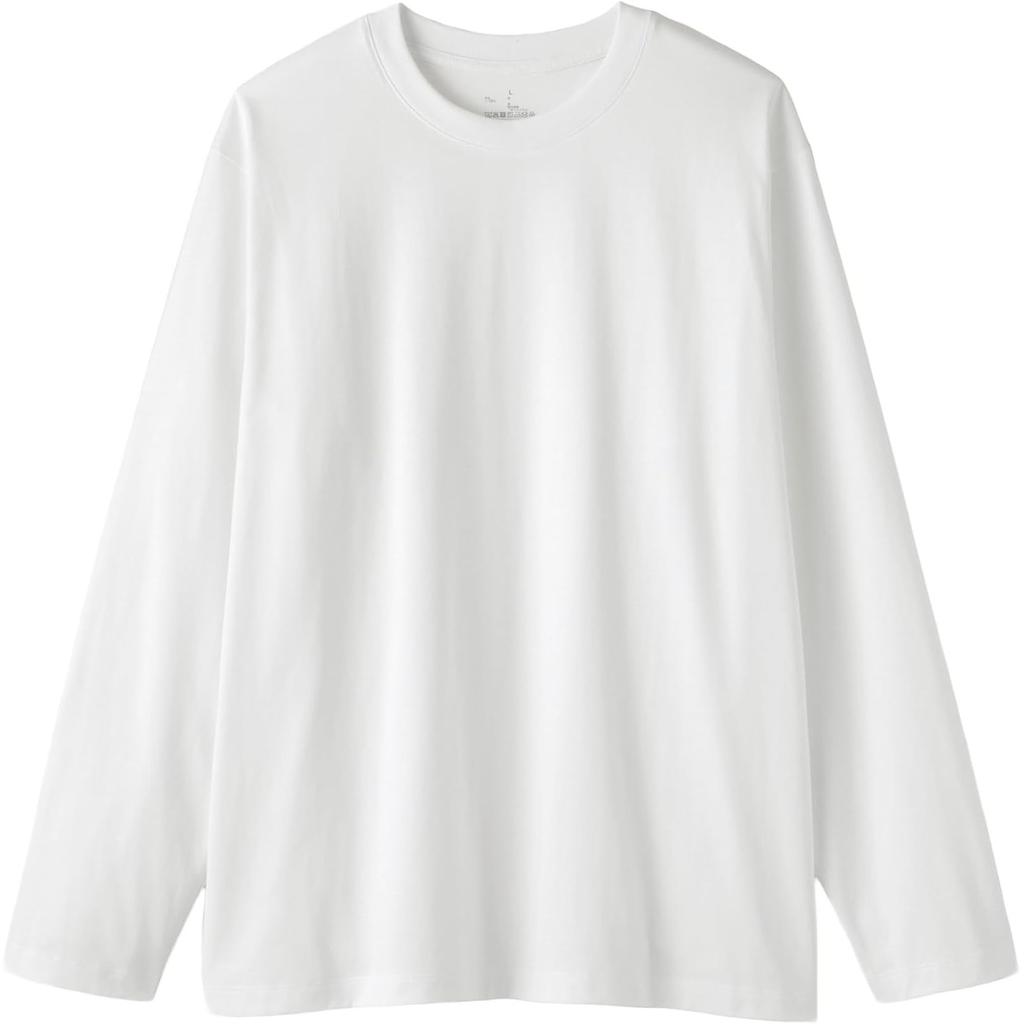 MUJI Мужская футболка с длинным рукавом из джерси Япония Оригинал Хлопок