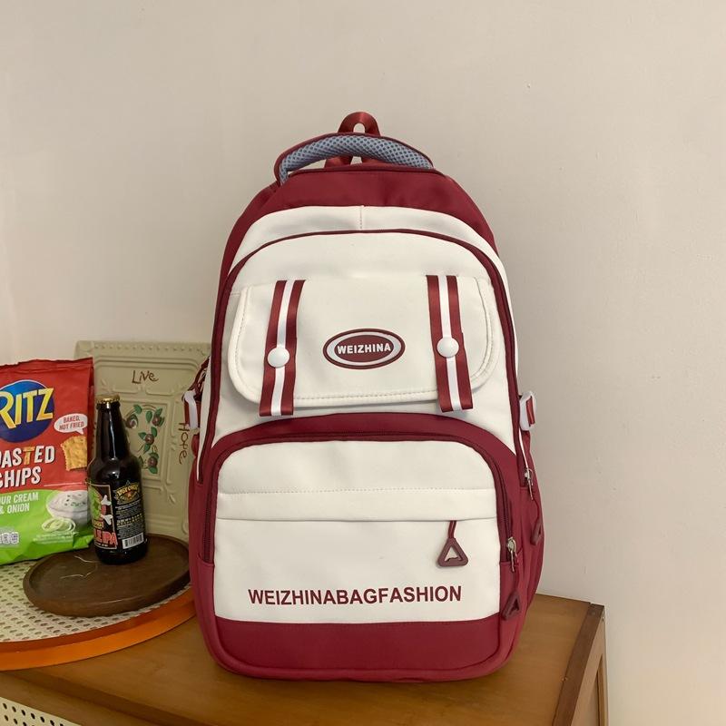 Студенческая школьная сумка, женский однотонный рюкзак для кампуса, рюкзак большой емкости