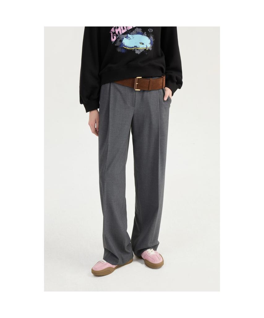 LUCKY CHOUETTE Sideband Pintuck Wide Pants (Grey) Lfpns25210Gyx