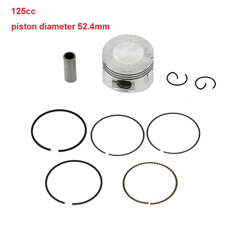 LMoDri Поршень для мотоцикла Поршень для скутера GY6 Поршень со штифтом и кольцевой прокладкой в ​​сборе Комплект для GY6 125 125cc