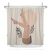 Nordic Wind Abstract Art Boho Shower Curtain Waterproof Polyester Bath Curtain Morandi Color Block Curtains For Bathroom Decor