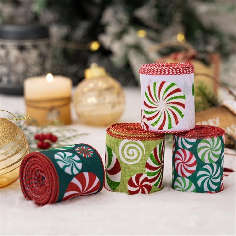 Creative Gift Decoration Ribbons Decorative Christmas Fabric Crafting Ribbons for Home and Party Embellishments