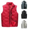 Men  Winter Fashion Stand Collar  Color Waistcoat Vest Jacket Top Coat