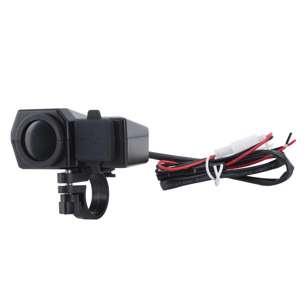 Motorcycle Charger Universal Dual USB Voltage Temperature Digital Display Charger for Electric
