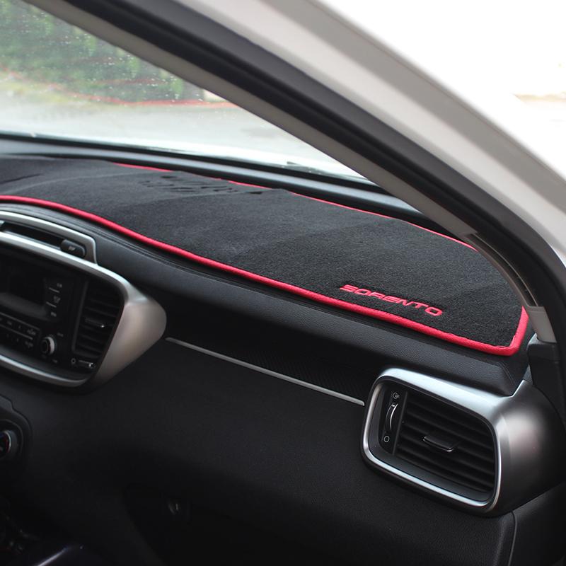 Car Dashboard Cover Avoid Light Pad Instrument Panel Cover Mat Carpets For Sorento 3 UM Prime 2015 2016 2017 2018 2019 2020