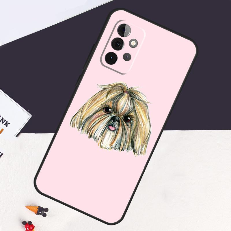 Cartoon Shih Tzu Dog Case For Samsung Galaxy A14 A55 A06 A05 A36 A26 A16 A54 A34 A22 A32 A52 A35 A15 A53 A13 A56