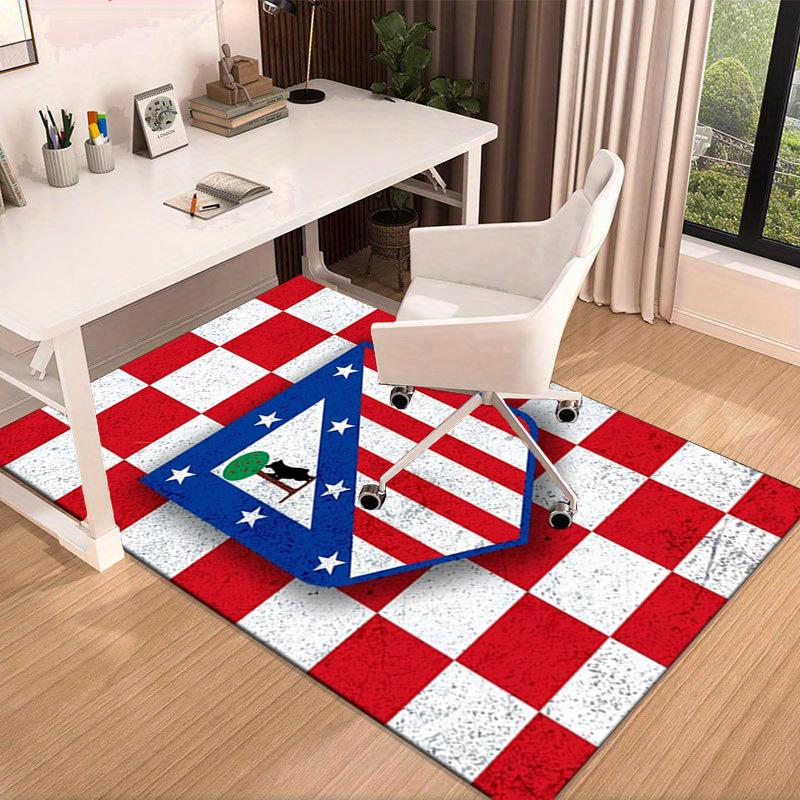 Atletico Ma-drid Crest Printed Area Rug for Office, Chair Rug, Decorative Carpet Floor Mat, Large Size Fan gifts Christmas gifts