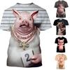 Смешная футболка мужская с 3D-принтом с животным, мужские футболки с коротким рукавом, милые женские топы, футболка, одежда