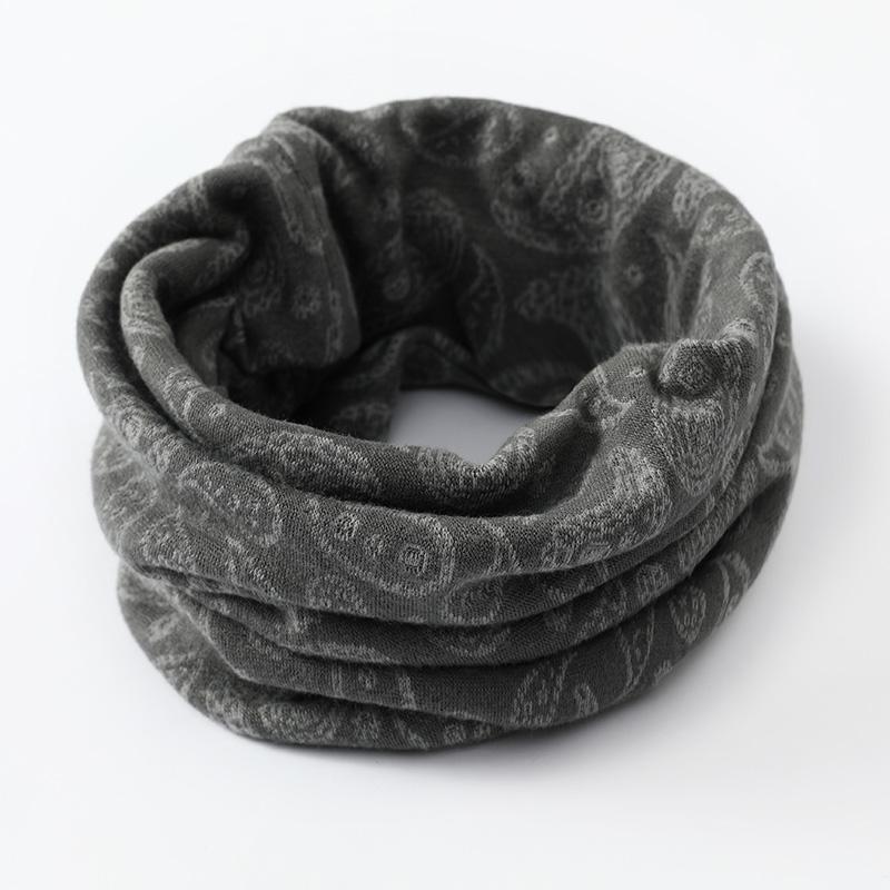 Thick Pure Cotton Paisley Snood Neck Gaiter Winter Double Layers Unisex Tube Scarf Neck Warmer Cowl Collar Loop Outdoor Skiing