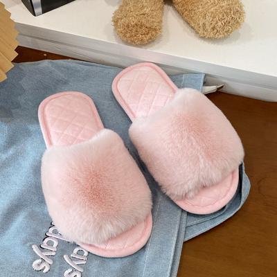 Модные зимние женские зимние домашние пушистые тапочки нескользящие повседневные домашние туфли на плоской подошве женские шлепанцы теплая обувь однотонные