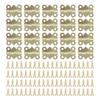 20 Set Hinge Iron Material Screw Mounting Wooden Box Cabinet Door Activity Device 25x20mm