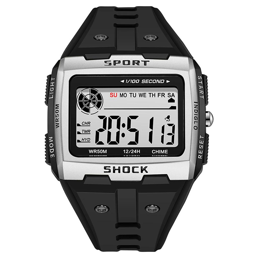 Waterproof Sports Wristwatch Multifunctional Student Alarm Clock Electronic Watch for Kids Boys Girls Gift