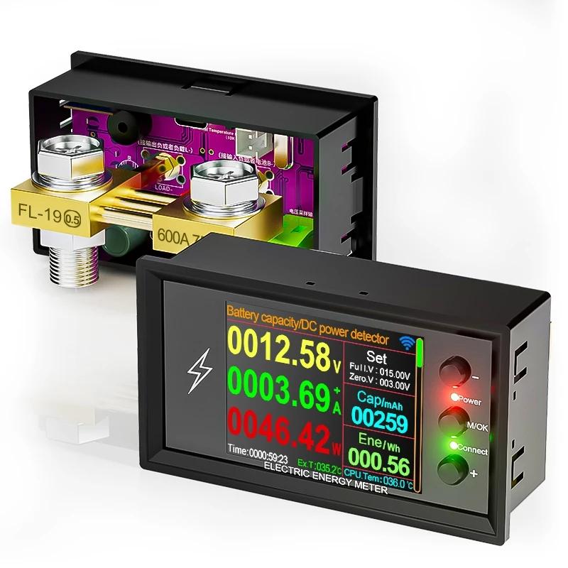 DT20 DC Meter Тестер емкости литиевой батареи 420 В 30 А-600 А Напряжение постоянного тока WiFi Онлайн-версия Двунаправленный амперметр