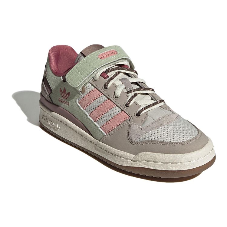 adidas Оригинальные низкие кроссовки Forum Leather Женские кроссовки Коричневый Зеленый Розовый IG1581