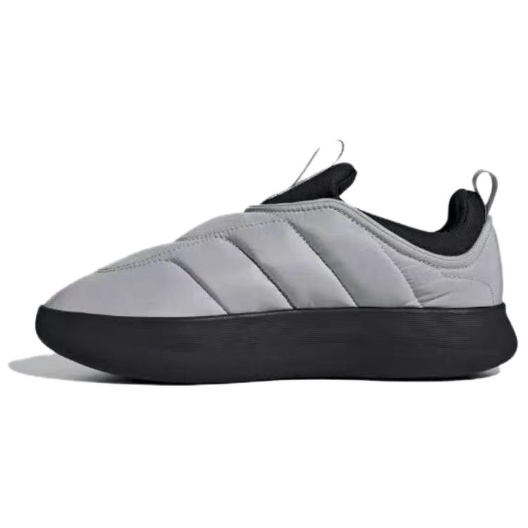 adidas Adipuff Нескользящие Износостойкие Низкие Повседневные Кроссовки Унисекс Серый Черный JP7706
