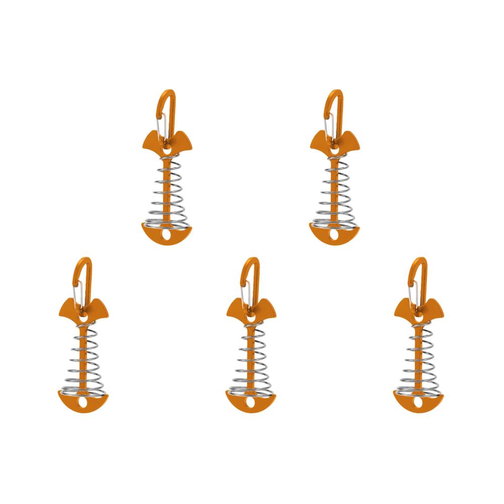 5 шт. пружинных колышков для палубы Fishbone, колышки для палаток, якорь для тента, пряжка для ветровой веревки с карабином, гвозди для фиксации палубы, крючки для кемпинговой палатки