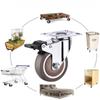 4Pcs Rubber Swivel Casters , with Brake No Noise Lockable Wheels Mobile Wheels for Furniture, Medical Equipment, Trolleys