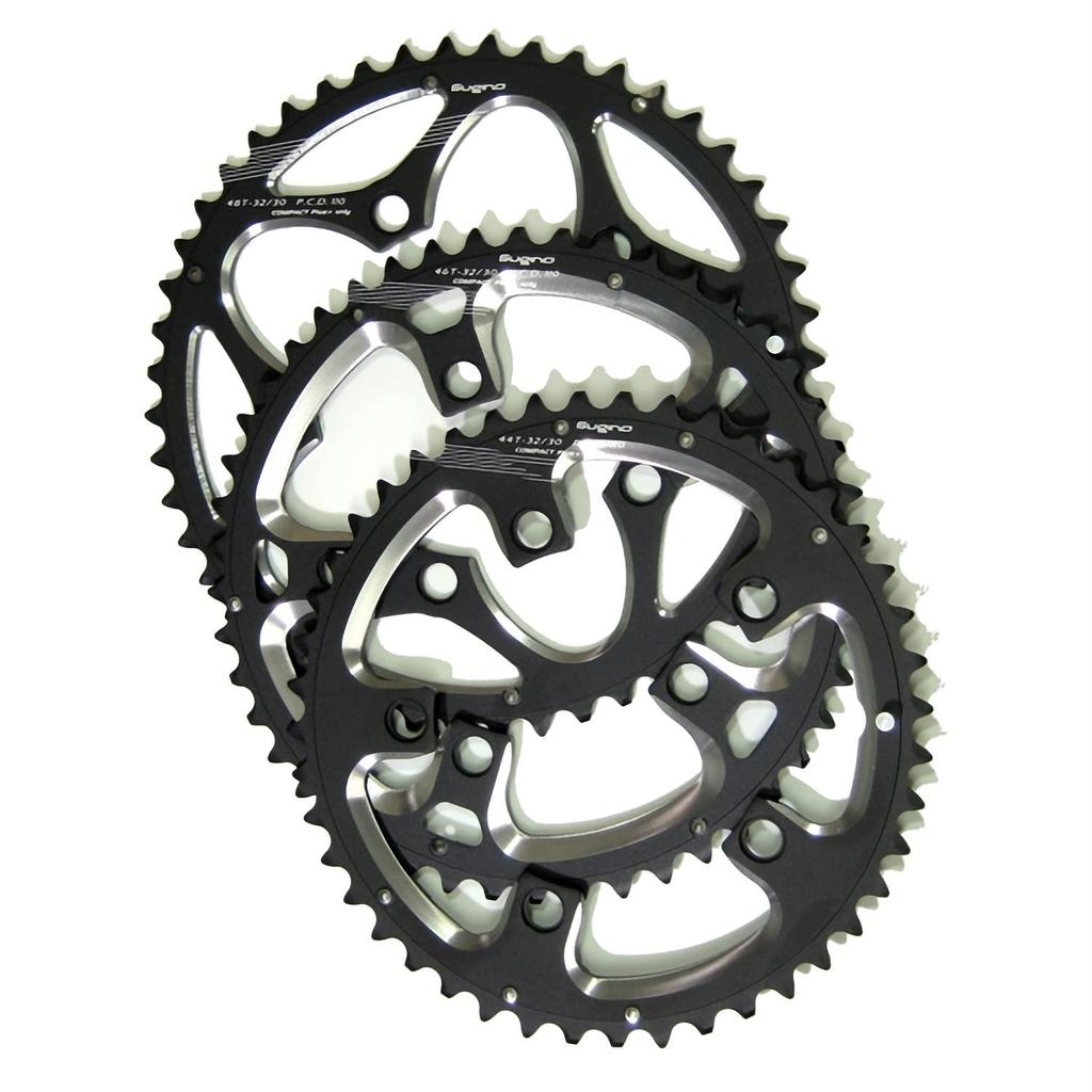 Sugino CP110S HBK/S Outer Chainring, 44T, 110 mm BCD, Black
