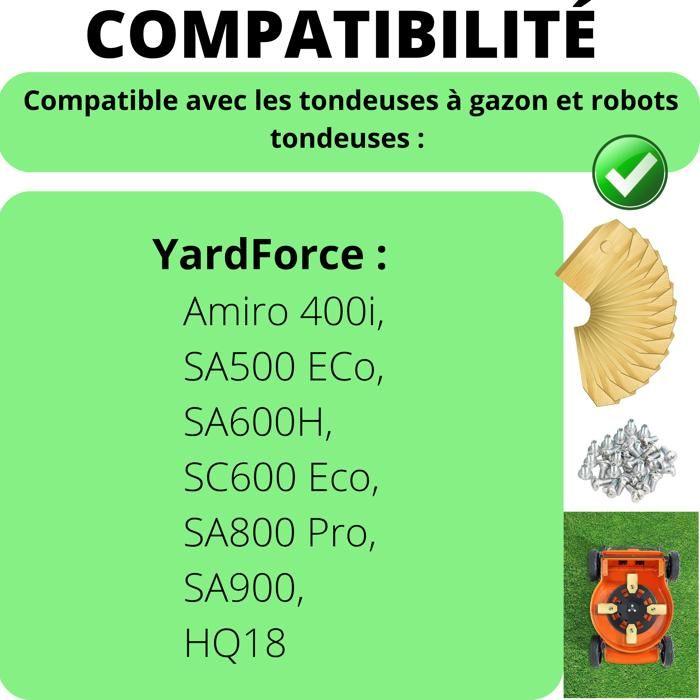 Lame de rechange - PHONILLICO - Lot de 45 - Compatible YardForce SA500/SA600/SA800 - Robot tondeuse