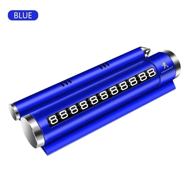 New Car Temporary Parking Card Rotate Phone Number Plate Aluminum Parking For Peugeot 308 408 508 RCZ 208 3008 2008 206 207 307