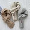Winter Scarf Windproof Solid Color Soft Thick Knitting Keep Warm Cozy Unisex Korean Style Men Scarf for Outdoor