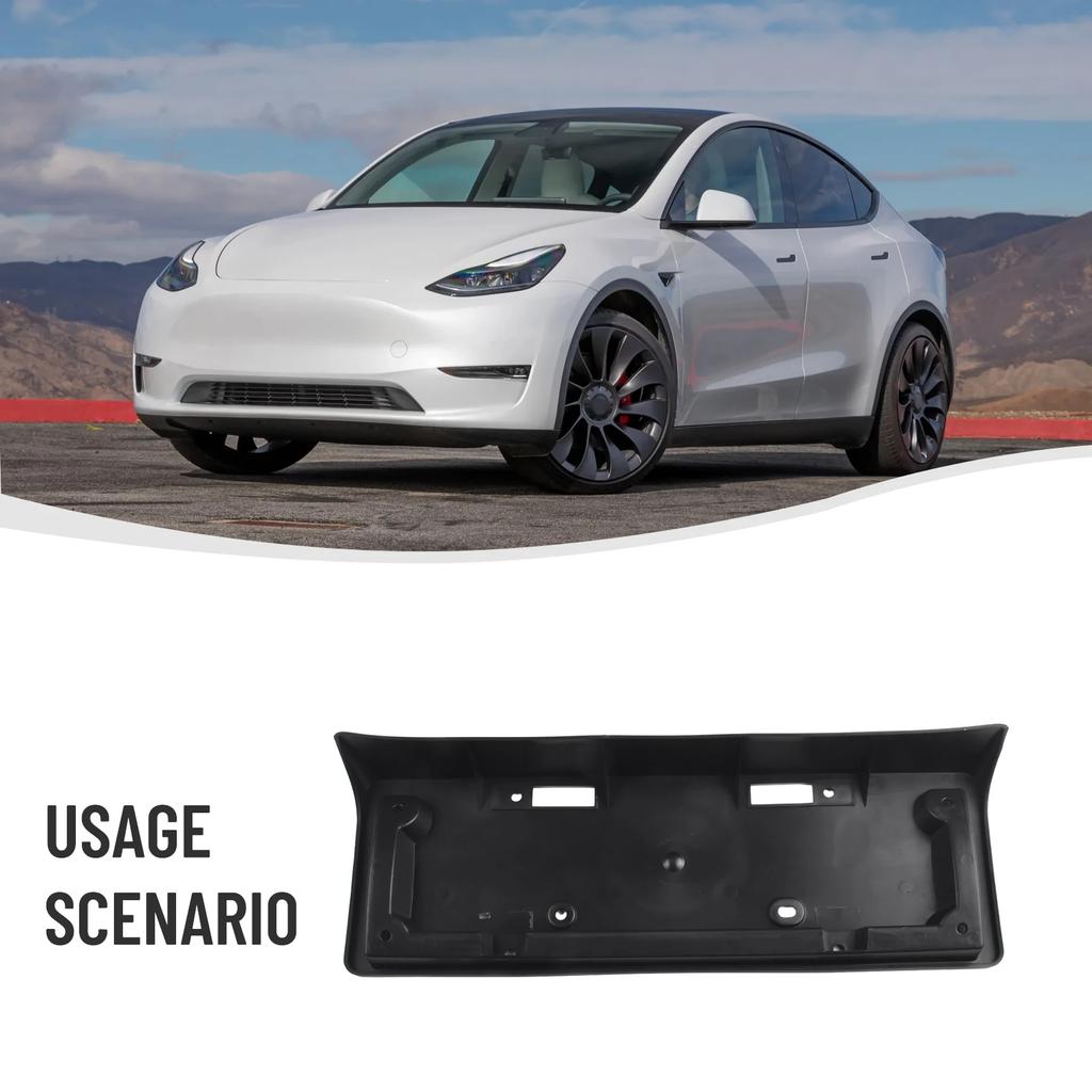 Аксессуары Передний кронштейн номерного знака Пластик для Tesla Model Y 3 2019-2025 Передний кронштейн номерного знака Прочный Изысканный